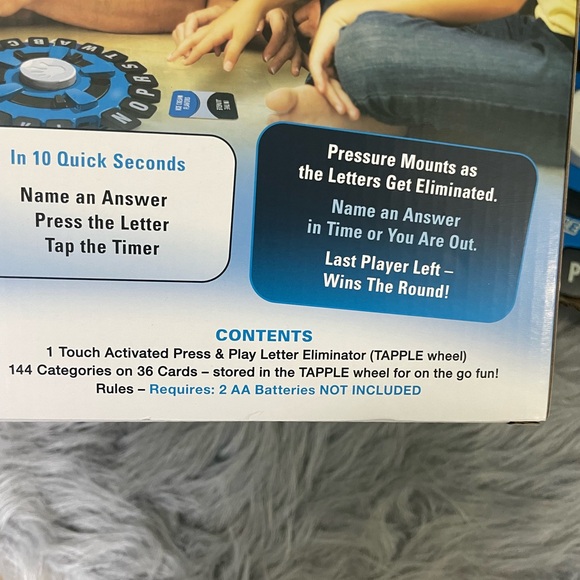 Tapple Word Game with Blue and Black Design - Picture 3 of 3